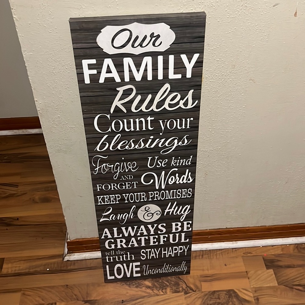 A really cute hanging canvas with words of wisdom!